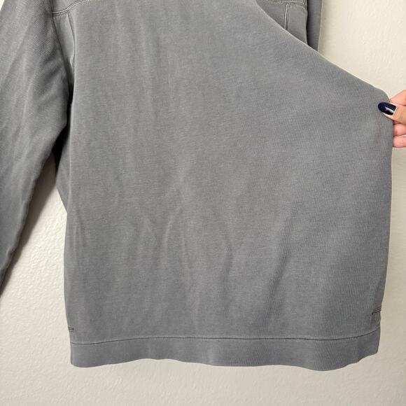 Vintage Tommy Bahama Mens Gray Rib Quarter Zip Sweater 100% Cotton Size Medium - Picture 11 of 11